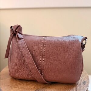 The Sak Mauve Leather Crossbody Bag
